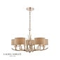 Mulroy- Antler 5 Light Chandelier with Shades - Laura Ashley