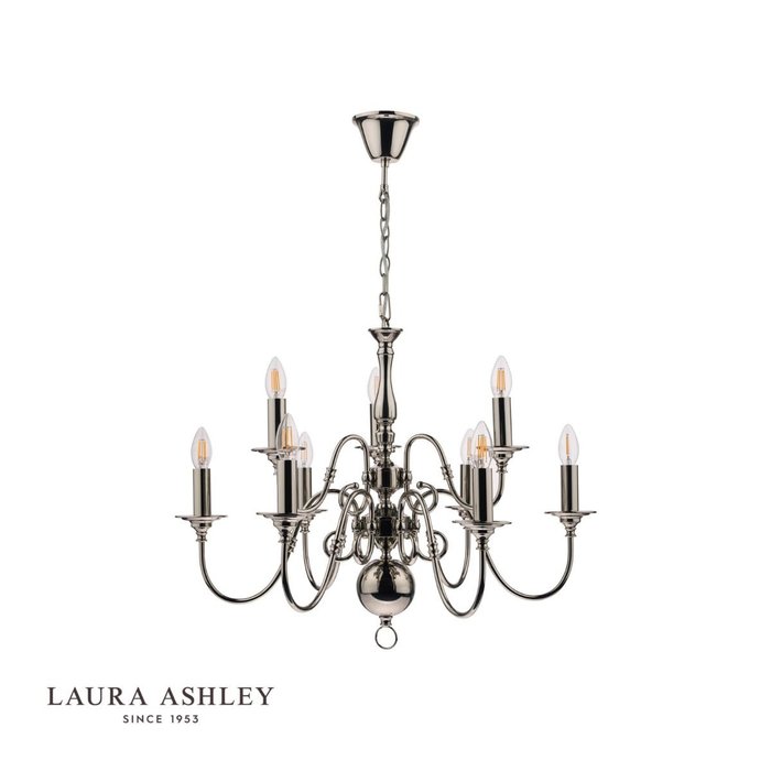 Winchester -Classic Large Flemish-style 9 Armed Chandelier - Laura Ashley