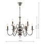 Winchester -Classic Large Flemish-style 9 Armed Chandelier - Laura Ashley