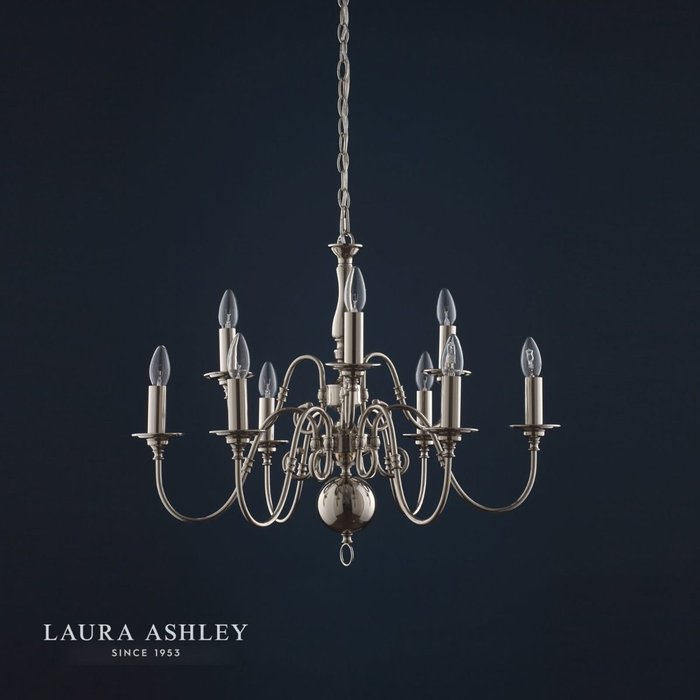 Winchester -Classic Large Flemish-style 9 Armed Chandelier - Laura Ashley