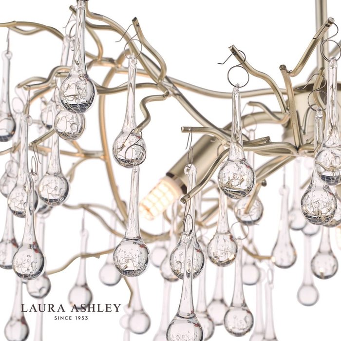 Willow - Crystal Raindrop Feature Ceiling Light - Laura Ashley