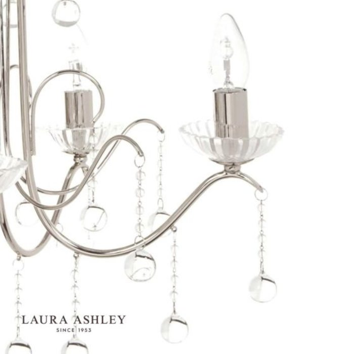 Charlotte - 5 light Waterfall Crystal Chandelier - Laura Ashley