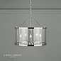 Harrington - Polished Nickel 5 Light Drum Lantern Ceiling Light - Laura Ashley