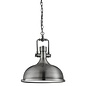 Indie - Antique Nickel Industrial Pendant with Diffuser