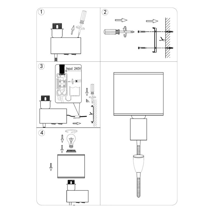 Seigno - LED Dual Light Bedside Reader Wall Light - Polished Chrome