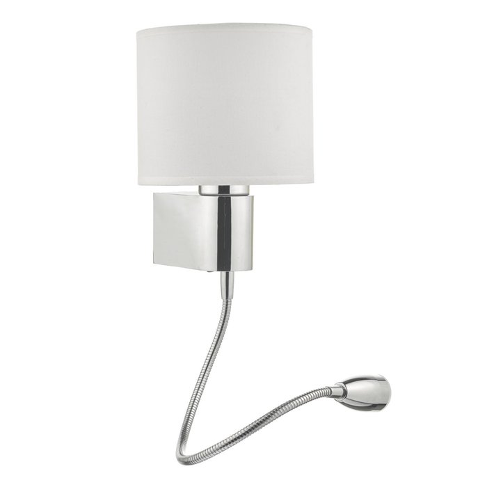 Seigno - LED Dual Light Bedside Reader Wall Light - Polished Chrome