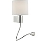 Seigno - LED Dual Light Bedside Reader Wall Light - Polished Chrome