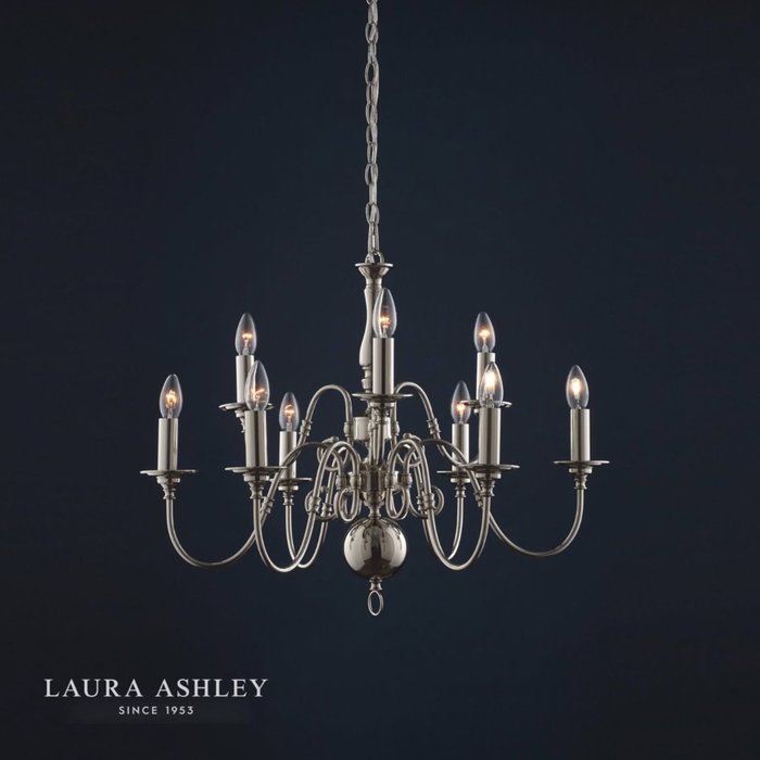 Winchester -Classic Large Flemish-style 9 Armed Chandelier - Laura Ashley