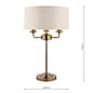 Sorrento - Chandelier Table Lamp - Ivory & Brass - Laura Ashley