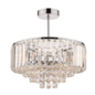 Vienna - Crystal & Chrome Semi Flush Fountain Feature Ceiling Light - 3 Light - Laura Ashley