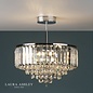 Vienna - Crystal & Chrome Semi Flush Fountain Feature Ceiling Light - 3 Light - Laura Ashley