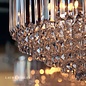 Vienna - Crystal & Chrome Semi Flush Fountain Feature Ceiling Light - 5 Light - Laura Ashley