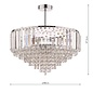 Vienna - Crystal & Chrome Semi Flush Fountain Feature Ceiling Light - 5 Light - Laura Ashley