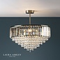 Vienna - Crystal & Brass Semi Flush Fountain Feature Ceiling Light - 5 Light - Laura Ashley