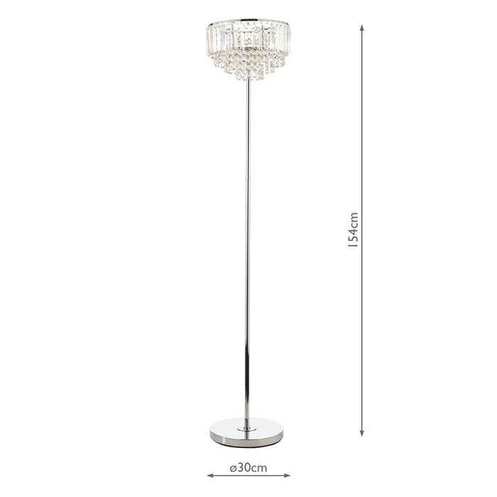 Vienna - Crystal Fountain Floor Lamp - Laura Ashley