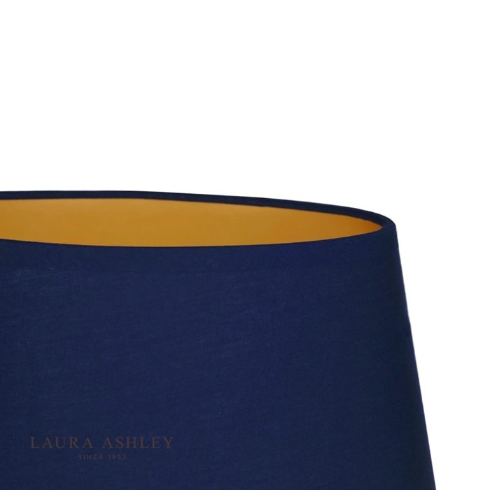 Archer - Leaf Table Lamp with Navy Shade - Laura Ashley