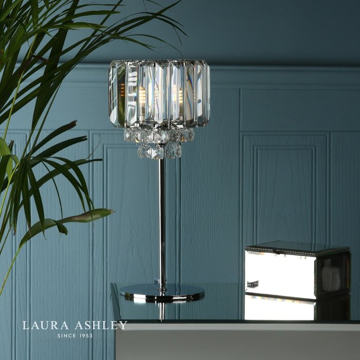 Vienna - Art Deco Crystal Table Lamp - Laura Ashley