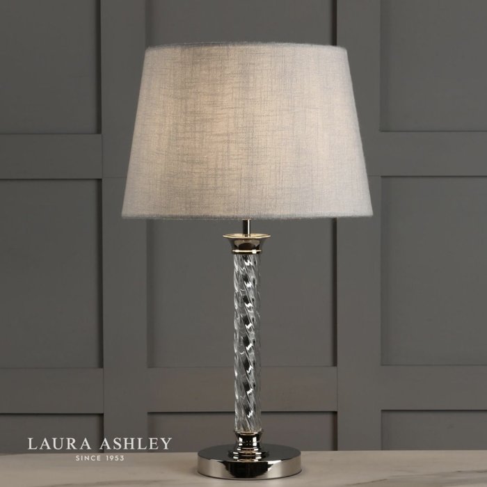 Louis - Twisted Glass Column Table Lamp - Base - Laura Ashley