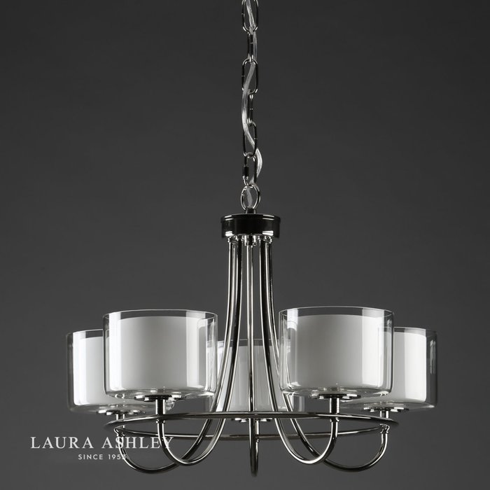 Southwell - Modern Elegant 5 Light Chandelier - Laura Ashley