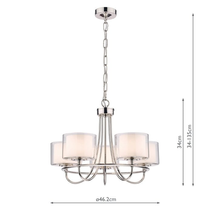 Southwell - Modern Elegant 5 Light Chandelier - Laura Ashley