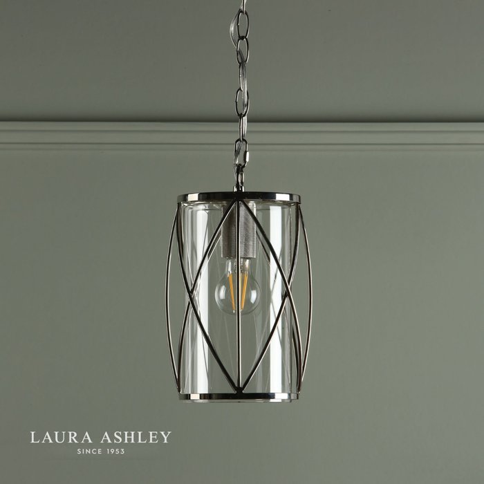 Beckworth - Polished Nickel Lantern Pendant - Laura Ashley