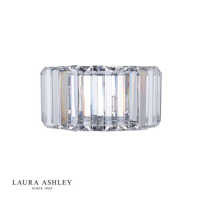 Fernhurst- Crystal Art Deco Flush Wall Light - Laura Ashley