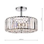 Fernhurst - Art Deco 3 Light Semi-Flush Feature Ceiling Light - Laura Ashley