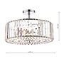 Fernhurst - Art Deco 4 Light Semi-Flush Feature Ceiling Light - Laura Ashley