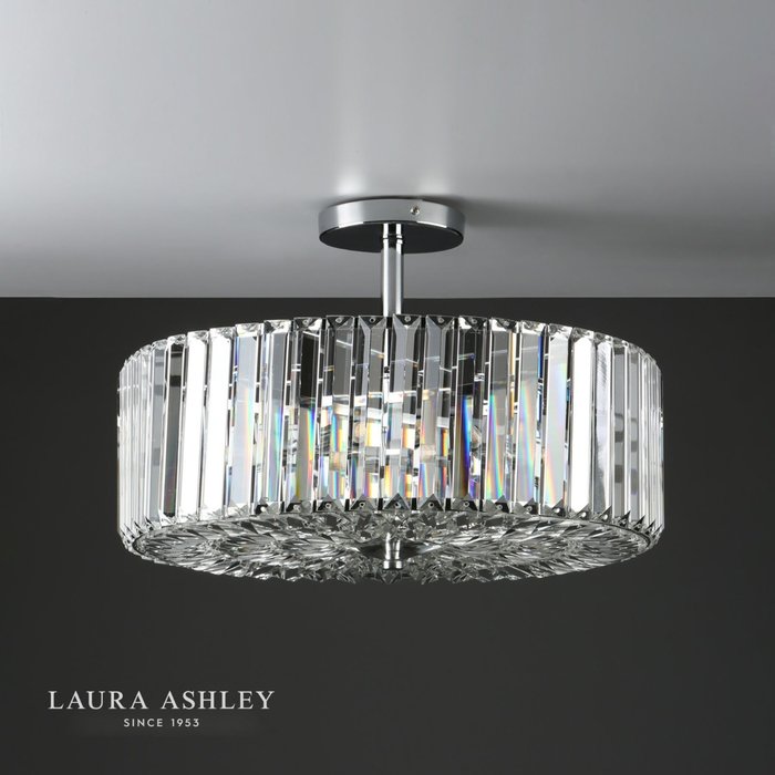 Fernhurst - Art Deco 4 Light Semi-Flush Feature Ceiling Light - Laura Ashley