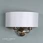 Sorrento - Drum Chandelier Wall Light - Ivory & Brass - Laura Ashley