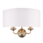 Sorrento - Drum Chandelier Wall Light - Ivory & Brass - Laura Ashley