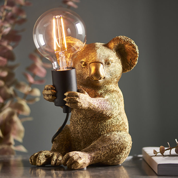 Noah - Vintage Gold Koala Bear Table Lamp