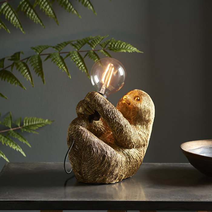 Larry - Vintage Gold Sloth Table Light