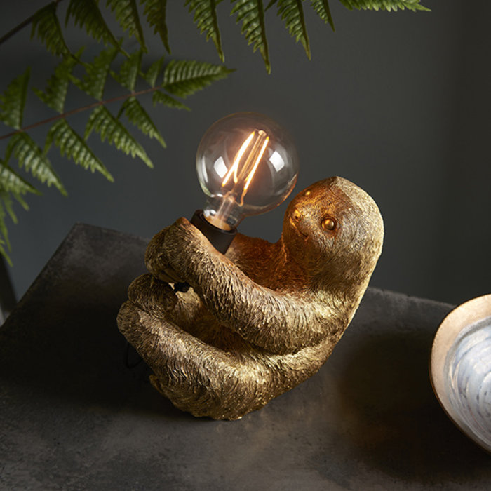 Larry - Vintage Gold Sloth Table Light