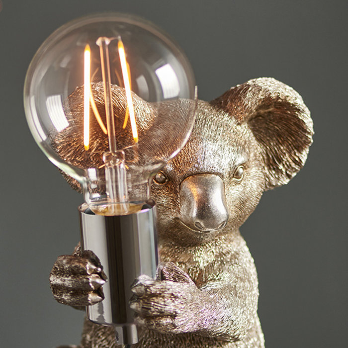 Noah - Vintage Silver Koala Bear Table Light