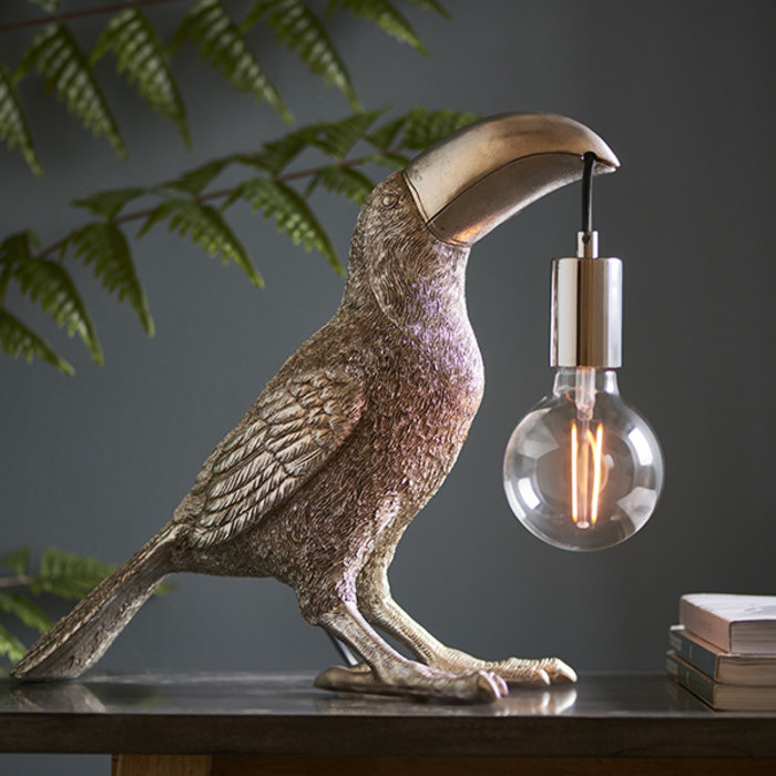 Lauren - Toucan Table Lamp - Vintage Silver