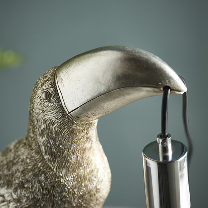 Lauren - Toucan Table Lamp - Vintage Silver