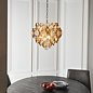 Middleham - Antique Gold Chandelier with Clear and Amber Glass Details