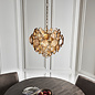 Middleham - Antique Gold Chandelier with Clear and Amber Glass Details