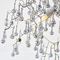 Bedale - Smoked Glass Tree Branch Semi Flush Chandelier - Aged Silver