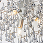 Bedale - Smoked Glass Tree Branch Semi Flush Chandelier - Aged Silver