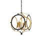 Hunmanby - Black and Gold Circular Frame Pendant