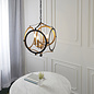 Hunmanby - Black and Gold Circular Frame Pendant