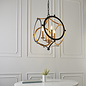 Hunmanby - Black and Gold Circular Frame Pendant