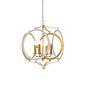 Hunmanby - White and Gold Circular Frame Pendant