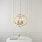 Hunmanby - White and Gold Circular Frame Pendant