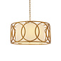 Dale - Luxury Drum Feature Pendant - Gold & White