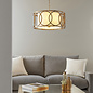 Dale - Luxury Drum Feature Pendant - Gold & White