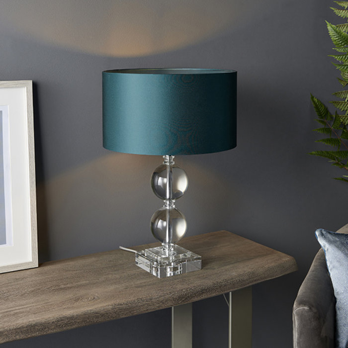 Mount - Crystal Glass Two Sphere Table Lamp