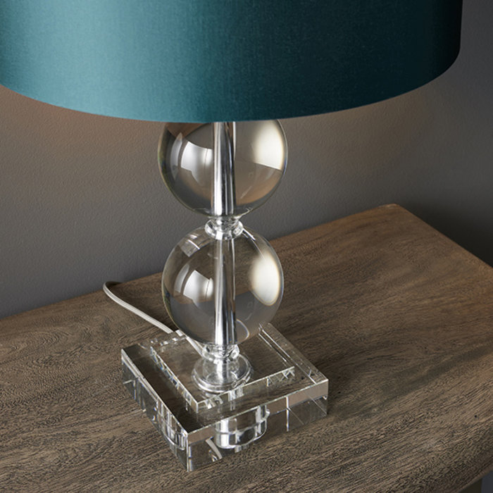 Mount - Crystal Glass Two Sphere Table Lamp